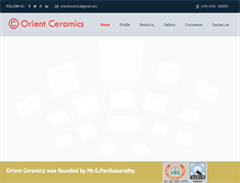 Tablet Screenshot of orientindustrialceramics.com